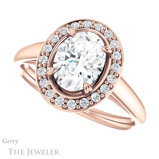 Oval Shaped Forever One Moissanite Engagement Ring #GTJ974-oval-fo-r 5 Oval Shaped Forever One Moissanite Engagement Ring #GTJ974-oval-fo-r