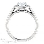 Oval Shaped Forever One Moissanite Engagement Ring #GTJ974-oval-fo-w 2 Oval Shaped Forever One Moissanite Engagement Ring #GTJ974-oval-fo-w