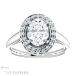 Oval Shaped Forever One Moissanite Engagement Ring #GTJ974-oval-fo-w 1 Oval Shaped Forever One Moissanite Engagement Ring #GTJ974-oval-fo-w