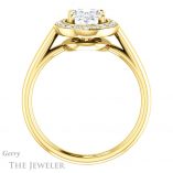 Oval Shaped Forever One Moissanite Engagement Ring #GTJ974-oval-fo-y 2 Oval Shaped Forever One Moissanite Engagement Ring #GTJ974-oval-fo-y