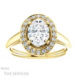 Oval Shaped Forever One Moissanite Engagement Ring #GTJ974-oval-fo-y 1 Oval Shaped Forever One Moissanite Engagement Ring #GTJ974-oval-fo-y