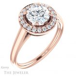 Round Cut Forever One Moissanite Engagement Ring #GTJ974-round-fo-r 4 Round Cut Forever One Moissanite Engagement Ring #GTJ974-round-fo-r