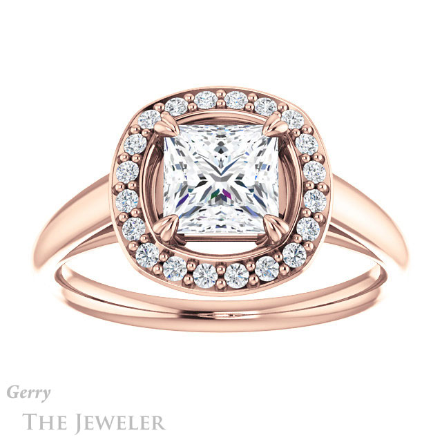 Princess Cut Forever One Moissanite Engagement Ring #GTJ974-square-fo-r