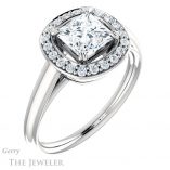 Princess Cut Forever One Moissanite Engagement Ring #GTJ974-square-fo-w 4 Princess Cut Forever One Moissanite Engagement Ring #GTJ974-square-fo-w
