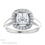 Princess Cut Forever One Moissanite Engagement Ring #GTJ974-square-fo-w 1 Princess Cut Forever One Moissanite Engagement Ring #GTJ974-square-fo-w