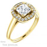 Princess Cut Forever One Moissanite Engagement Ring #GTJ974-square-fo-y 4 Princess Cut Forever One Moissanite Engagement Ring #GTJ974-square-fo-y