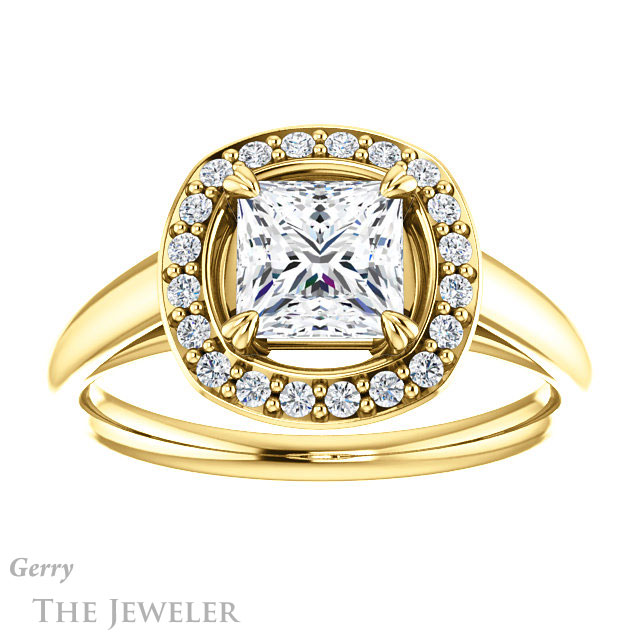 Princess Cut Forever One Moissanite Engagement Ring #GTJ974-square-fo-y 1 Princess Cut Forever One Moissanite Engagement Ring #GTJ974-square-fo-y