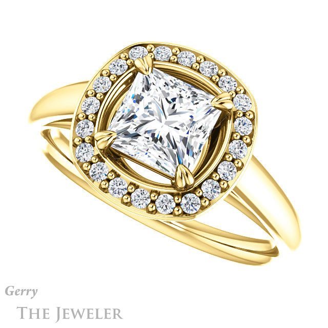 Princess Cut Forever One Moissanite Engagement Ring #GTJ974-square-fo-y 5 Princess Cut Forever One Moissanite Engagement Ring #GTJ974-square-fo-y