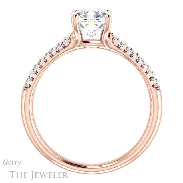 Cushion Cut Forever One Moissanite Engagement Ring #GTJ975-cushion-fo-r