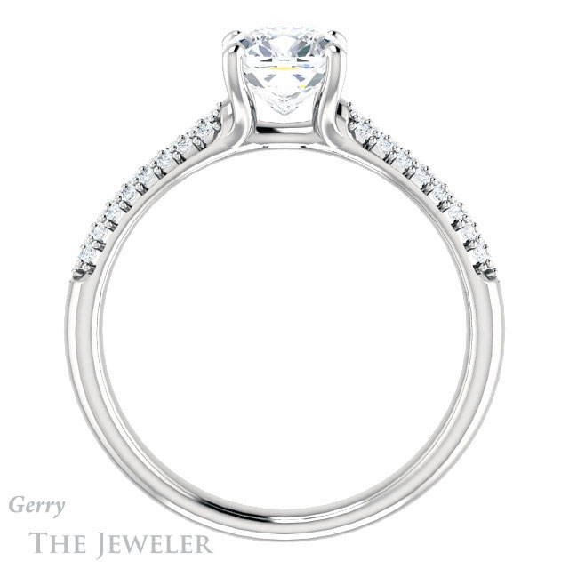 Cushion Cut Forever One Moissanite Engagement Ring #GTJ975-cushion-fo-w