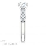 Cushion Cut Forever One Moissanite Engagement Ring #GTJ975-cushion-fo-w 3 Cushion Cut Forever One Moissanite Engagement Ring #GTJ975-cushion-fo-w