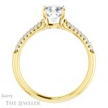 Cushion Cut Forever One Moissanite Engagement Ring #GTJ975-cushion-fo-y 2 Cushion Cut Forever One Moissanite Engagement Ring #GTJ975-cushion-fo-y