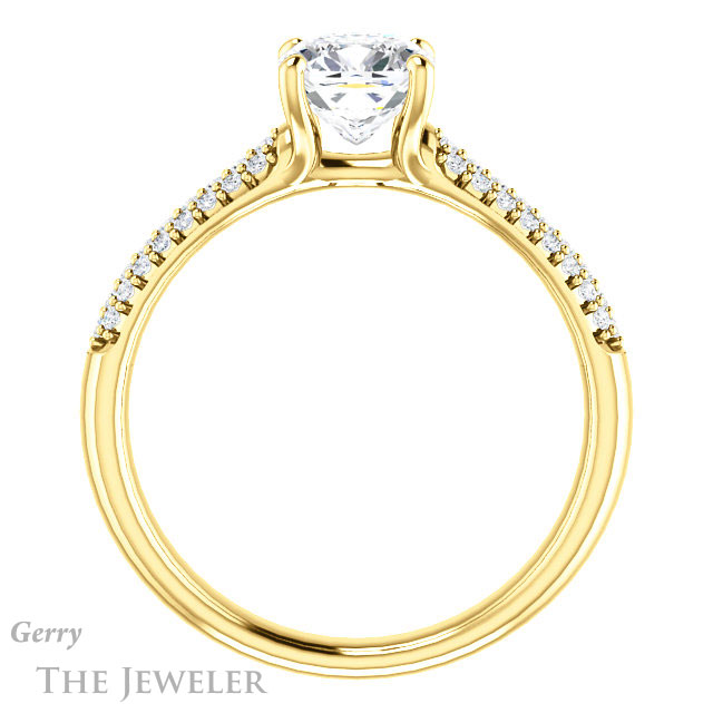 Cushion Cut Forever One Moissanite Engagement Ring #GTJ975-cushion-fo-y
