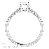 Emerald Cut Forever One Moissanite Engagement Ring #GTJ975-emerald-fb-w 2 Emerald Cut Forever Brilliant Moissanite Engagement Ring #GTJ975-emerald-fb-w