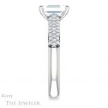 Emerald Cut Forever One Moissanite Engagement Ring #GTJ975-emerald-fb-w 3 Emerald Cut Forever Brilliant Moissanite Engagement Ring #GTJ975-emerald-fb-w