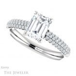 Emerald Cut Forever One Moissanite Engagement Ring #GTJ975-emerald-fb-w 5 Emerald Cut Forever Brilliant Moissanite Engagement Ring #GTJ975-emerald-fb-w