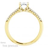 Emerald Cut Forever One Moissanite Engagement Ring #GTJ975-emerald-fb-y 2 Emerald Cut Forever Brilliant Moissanite Engagement Ring #GTJ975-emerald-fb-y