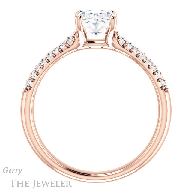 Oval Shaped Forever One Moissanite Engagement Ring #GTJ975-oval-fo-r