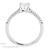 Oval Shaped Forever One Moissanite Engagement Ring #GTJ975-oval-fo-w 2 Oval Shaped Forever One Moissanite Engagement Ring #GTJ975-oval-fo-w