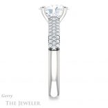 Oval Shaped Forever One Moissanite Engagement Ring #GTJ975-oval-fo-w 3 Oval Shaped Forever One Moissanite Engagement Ring #GTJ975-oval-fo-w
