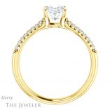 Oval Shaped Forever One Moissanite Engagement Ring #GTJ975-oval-fo-y 2 Oval Shaped Forever One Moissanite Engagement Ring #GTJ975-oval-fo-y