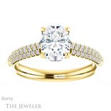 Oval Shaped Forever One Moissanite Engagement Ring #GTJ975-oval-fo-y 1 Oval Shaped Forever One Moissanite Engagement Ring #GTJ975-oval-fo-y