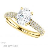 Oval Shaped Forever One Moissanite Engagement Ring #GTJ975-oval-fo-y 5 Oval Shaped Forever One Moissanite Engagement Ring #GTJ975-oval-fo-y