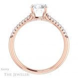 Round Cut Forever One Moissanite Engagement Ring #GTJ975-round-fo-r
