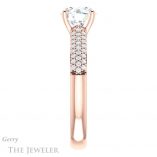 Round Cut Forever One Moissanite Engagement Ring #GTJ975-round-fo-r