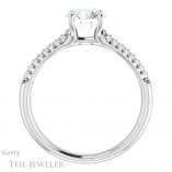 Round Cut Forever One Moissanite Engagement Ring #GTJ975-round-fo-w 2 Round Cut Forever One Moissanite Engagement Ring #GTJ975-round-fo-w