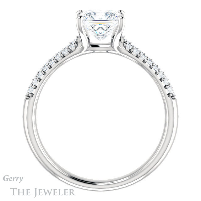 Princess Cut Forever One Moissanite Engagement Ring #GTJ975-square-fo-w