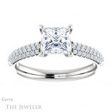 Princess Cut Forever One Moissanite Engagement Ring #GTJ975-square-fo-w 1 Princess Cut Forever One Moissanite Engagement Ring #GTJ975-square-fo-w