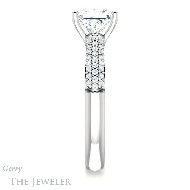Princess Cut Forever One Moissanite Engagement Ring #GTJ975-square-fo-w 3 Princess Cut Forever One Moissanite Engagement Ring #GTJ975-square-fo-w