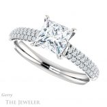 Princess Cut Forever One Moissanite Engagement Ring #GTJ975-square-fo-w 5 Princess Cut Forever One Moissanite Engagement Ring #GTJ975-square-fo-w