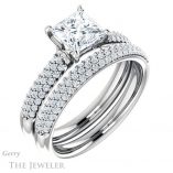 Princess Cut Forever One Moissanite Engagement Ring #GTJ975-square-fo-w 6 Princess Cut Forever One Moissanite Engagement Ring #GTJ975-square-fo-w