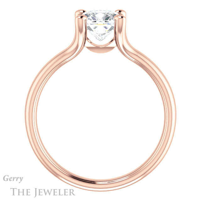 Cushion Cut Forever One Moissanite Engagement Ring #GTJ976-cushion-fo-r