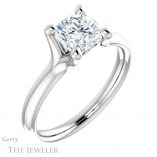 Cushion Cut Forever One Moissanite Engagement Ring #GTJ976-cushion-fo-w 4 Cushion Cut Forever One Moissanite Engagement Ring #GTJ976-cushion-fo-w