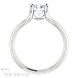 Cushion Cut Forever One Moissanite Engagement Ring #GTJ976-cushion-fo-w 2 Cushion Cut Forever One Moissanite Engagement Ring #GTJ976-cushion-fo-w