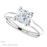 Cushion Cut Forever One Moissanite Engagement Ring #GTJ976-cushion-fo-w 5 Cushion Cut Forever One Moissanite Engagement Ring #GTJ976-cushion-fo-w