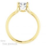 Cushion Cut Forever One Moissanite Engagement Ring #GTJ976-cushion-fo-y 2 Cushion Cut Forever One Moissanite Engagement Ring #GTJ976-cushion-fo-y