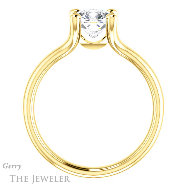 Cushion Cut Forever One Moissanite Engagement Ring #GTJ976-cushion-fo-y