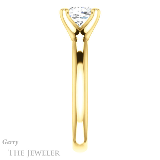 Cushion Cut Forever One Moissanite Engagement Ring #GTJ976-cushion-fo-y 3 Cushion Cut Forever One Moissanite Engagement Ring #GTJ976-cushion-fo-y