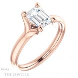 Emerald Cut Forever One Moissanite Engagement Ring #GTJ976-emerald-fb-r 4 Emerald Cut Forever Brilliant Moissanite Engagement Ring #GTJ976-emerald-fb-r