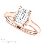 Emerald Cut Forever One Moissanite Engagement Ring #GTJ976-emerald-fb-r 5 Emerald Cut Forever Brilliant Moissanite Engagement Ring #GTJ976-emerald-fb-r
