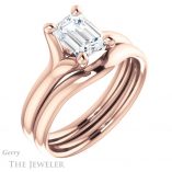 Emerald Cut Forever One Moissanite Engagement Ring #GTJ976-emerald-fb-r 6 Emerald Cut Forever Brilliant Moissanite Engagement Ring #GTJ976-emerald-fb-r
