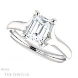 Emerald Cut Forever Brilliant Moissanite Engagement Ring #GTJ976-emerald-fb-w