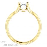 Emerald Cut Forever One Moissanite Engagement Ring #GTJ976-emerald-fb-y 2 Emerald Cut Forever Brilliant Moissanite Engagement Ring #GTJ976-emerald-fb-y