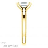 Emerald Cut Forever One Moissanite Engagement Ring #GTJ976-emerald-fb-y 3 Emerald Cut Forever Brilliant Moissanite Engagement Ring #GTJ976-emerald-fb-y