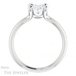 Oval Shaped Forever One Moissanite Engagement Ring #GTJ976-oval-fo-w 2 Oval Shaped Forever One Moissanite Engagement Ring #GTJ976-oval-fo-w
