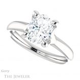 Oval Shaped Forever One Moissanite Engagement Ring #GTJ976-oval-fo-w 5 Oval Shaped Forever One Moissanite Engagement Ring #GTJ976-oval-fo-w